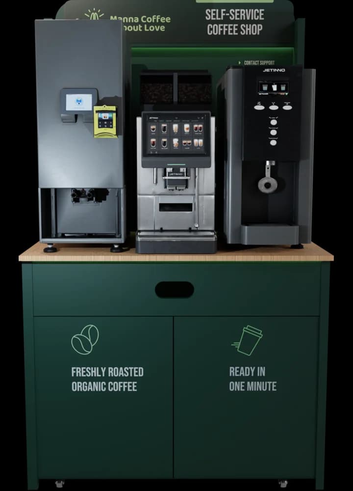 Manna Doppio Ice smart coffee kiosk