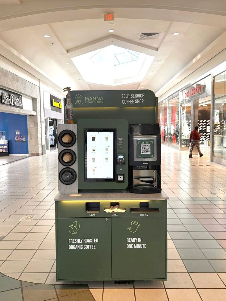 Manna kiosk in a shopping mall